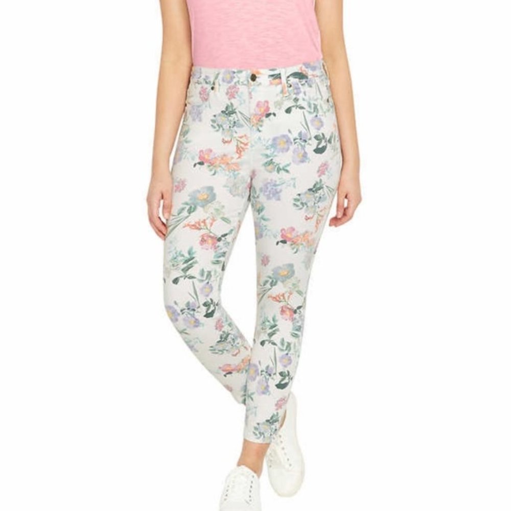 New Buffalo Floral Print High-Rise Soft Stretch Ankle Pants - Size 8 - with tags